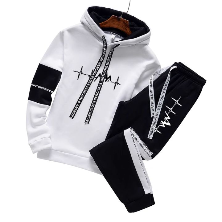 2024%20Mens%20Tracksuit%20Casual%20Classic%20Hooded%20Sweatshirt%20Jogging%20Clothing%20High%20Quality%20Simplicity%20Versatile%20Printing%20Tops%20Pants%20Suit%20-%20Image%204