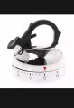 1pc White Kitchen Timer Alarm Mechanical Kettle Shaped Timer Clock Counting 60 Min.... 
