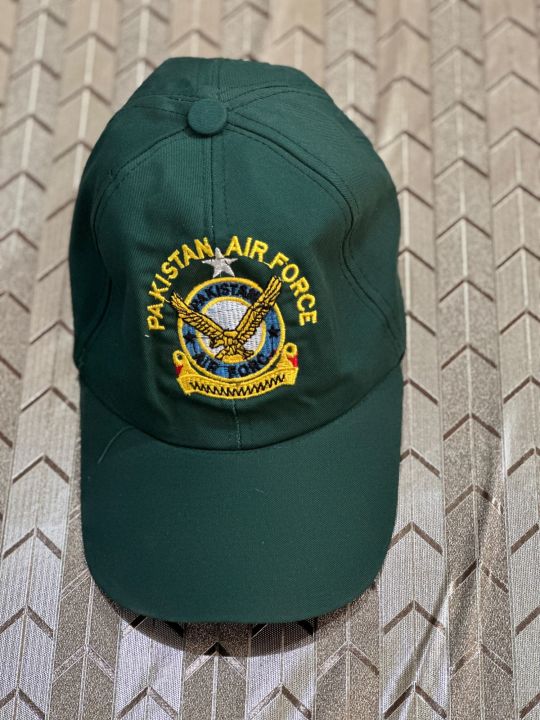 Pakistan air force embroided logo cap green color