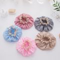 Double Layer Shower Cap Women Waterproof Thickened Reusable Oil Proof Kitchen Hair Cover Bonnet Satin Hair Bonnet for Sleeping. 