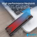 JEYI M.2 2280 SSD Heatsink Support PS5 PC, NVME NGFF 2280 SSD Double-Sided Heat Sink Cooling with Thermal Silicone Pads Cooler. 