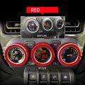 Car central air conditioning knob aluminum alloy decorative ring 3pcs set suitable for 2019+ Suzuki Jimny JB64/JB74. 
