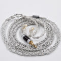 KZ 8 Core Silver Blue Cable Hybrid 784 cores Silver plated Upgrade Cable Earphones Wire For KZ EDXPRO ZS10PRO Decet PRX ZAR. 