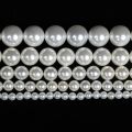 3mm,4mm,6mm,8mm and 10mm Off White Imitation Pearl Beads Round Freshwater Natural Shell Pearl Loose Bead For Jewellery Making DIY Bracelet Necklace. 