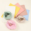 Kids Cotton Scarf Multipurpose O Neck Ring Scarf Solid Print Children Autumn Winter Warm Windproof Scarves For Boys Girls. 