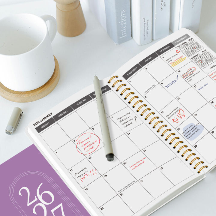 TREES%20Notebook%20Promotion%202026-2027%20A5%20Weekly%20&%20Monthly%20Planner%20,Gold%20coil%20binding,%20purple%20minimalist%20notebook%20-%20Image%205
