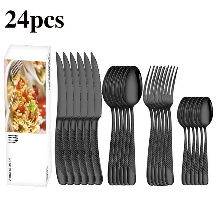 24pcs%20Stainless%20Steel%20Tableware%20Set,%20Including%20Knife,%20Fork,%20Spoon,%20Coffee%20Spoon%20and%20%20Box,%20Suitable%20for%20Kitchen%20and%20Restauran%20-%20Image%207
