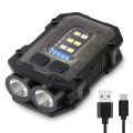 Mini Rechargeable LED Pocket Flashlight Portable Side COB with Clip Tail Magnet Light Super Bright Outdoor Camping Lantern.