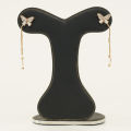 Fashion Butterfly Tassel Drop Earrings For Women Trendy Shiny Moon Star Pearls Dangle Earrings. 