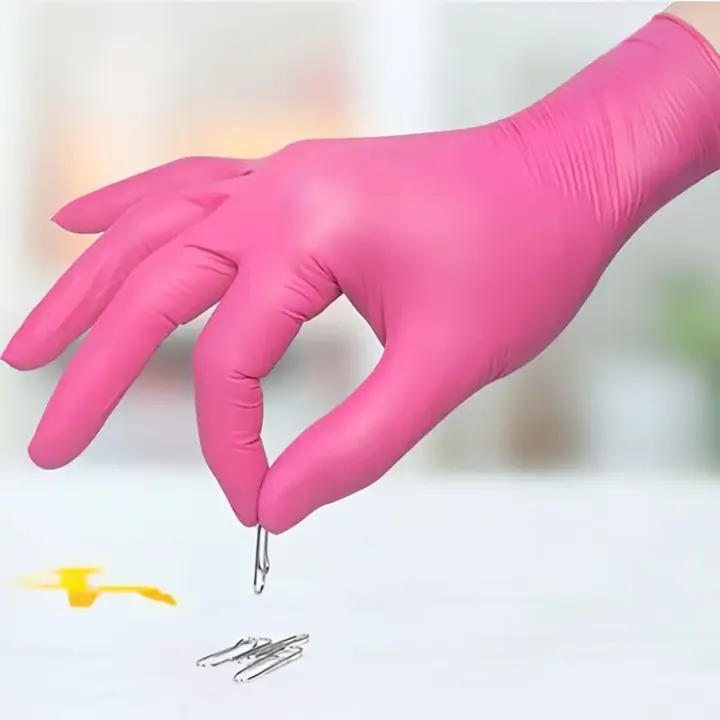 Fuchsia%20Nitrile%20Disposable%20Gloves%2020/100PCS%203-mil%20Powder%20&%20Latex%20Free%20Household%20Cleaning%20Gloves%20for%20Cooking%20Kitchen%20Esthetician%20-%20Image%204