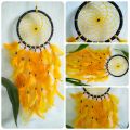 Yellow & Orange Mix Colour Feathers  Dream Catcher For Bed Room Birthday Gift Home Decoration. 