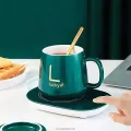 Coffee Cup and saucers Ceramic With Glass Heating Panels. 