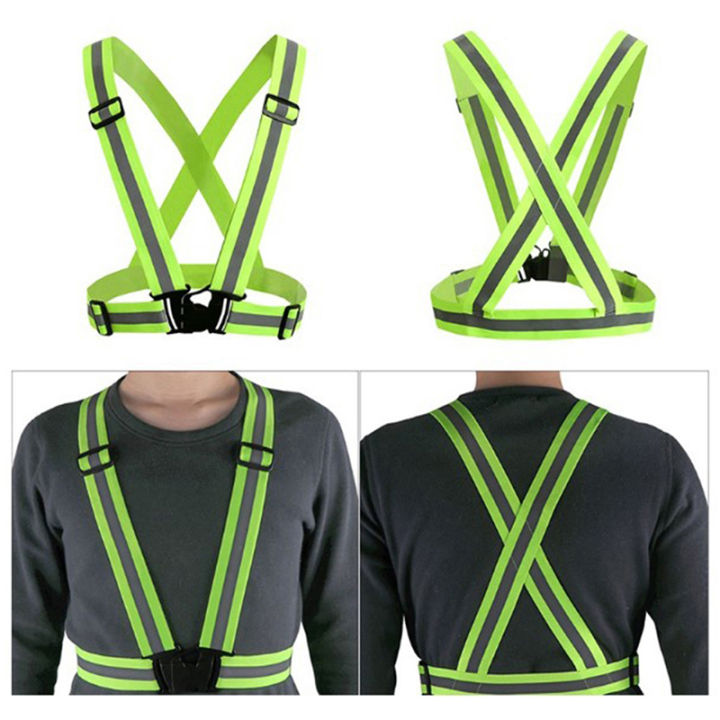 1%20Pc%20Highlight%20Reflective%20Straps%20Night%20Running%20Riding%20Clothing%20Vest%20Adjustable%20Safety%20Vest%20Elastic%20Band%20For%20Adults%20And%20Children%20-%20Image%203