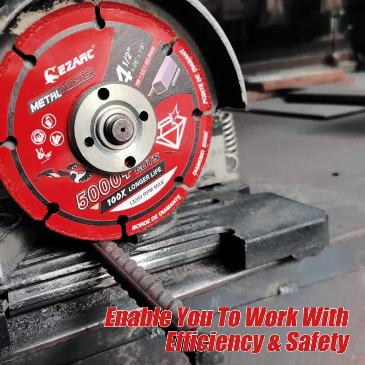 EZARC%20Diamond%20Cutting%20Wheel%203X3/8%20Inch%20&%204-1/2X7/8%20Inch%20for%20Metal,Cut%20Off%20Wheel%20with%205000+%20Cuts%20on%20Rebar,Steel,Iron%20and%20INOX%20-%20Image%206