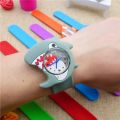 Boys Girls Watches Baby Kindergarten Party Gift Children Study time Toy Wristwatches Slap Bracelet Clock Cartoon Kids Watches. 