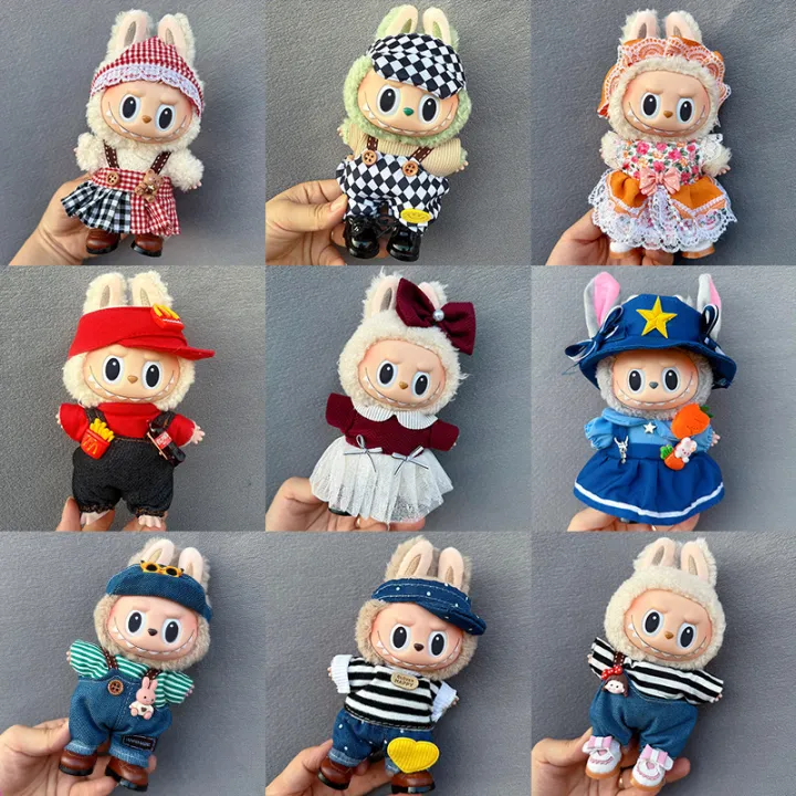 Costume Pour Figurine Labubu 17cm - Ensemble Complet Sweat à Capuche Et Pantalon Tendance - Compatible Pop Mart Générations 1, 2, 3 (debout/assis)