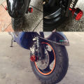 4pcs Universal Motorcycle Frame Slider Aluminum Alloy Front Fork Cup Falling Crush Protector Carbon Fiber for Motorbike Scooter.