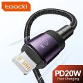 Toocki PD 20W USB C To Lightnin Cable For iPhone 15 14 13 12 11 Pro XS 8 Type C To Lightning Cable Data Wire Fast Charging Cable. 