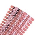 120pcs Medium Square French Press on Nail Brown Pink Base Colors Matte Fake Gel Nail Tips Fit Woman Girls Acrylic False Nails. 