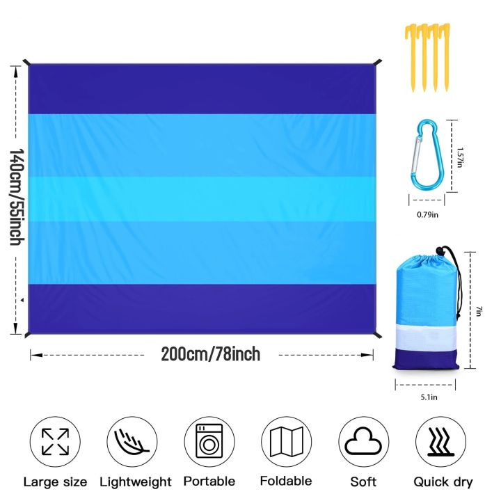 Beach%20Blanket,%20Waterproof%20and%20Sandproof%20Large%202-3%20Adult%20Light%20Picnic%20Mat%20Travel%20Camping%20Hiking%20Beach%20Blanket%20-%20Image%206