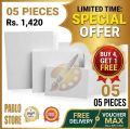 5 Pieces Of 16 × 18 Cm Artist Canvas Boards With Woodern Frames. 