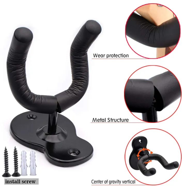 Guitar%20Wall%20Mount%20Hanger%20Hook%20Acoustic%20Electric%20Bass%20Guitar%20Wall%20Hook%20Hanger%20Black%20Metal%20Holder%20Hanger%20-%20Image%203