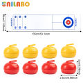 Unilabo Portable Tabletop Curling Game with 8 Stones - Family Competition, Parent-Child Fun & Games for Ages 3+ & Adults. 
