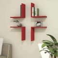 L shaped Liven Wall Shleves (set of 4) wall decoration shelves floating cmshelves display rack home tier office decorater. 