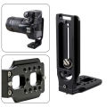 2 PCS Vertical Video Shooting Bracket 1/4 Inch Screw Quick Release L Plate L Shape Bracket for Canon Nikon Sony Fuji Camera. 