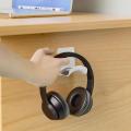 Universal Headphone Stand Adhensive Plastic Wall Mount Hanger Under Desk Headset Rack Holder Support For Gaming Earphone Bracket. 