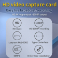 Acasis Live Streaming Video Capture Card USB 2.0 HDMI No Driver Needed with Loop-Out for Support Mic/Audio Input on PC/Mac. 