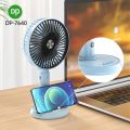 DP 7640 USB Rechargeable Floor Fan Summer Mute ventilator Student Desktop Table Fans for Office Bedroom.