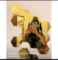 Silver Acrylic Mirror Hexagon 3d Wall Sticker Sets Decore Art Hexagonal Design Decoration For Home. 