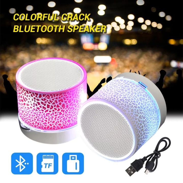 Mini Portable Bluetooth Speaker with Light + SD Card + USB Supported ...