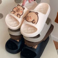 Cute Capybara Design Thick Sole Women Slippers Slides Bathroom Beach Indoor Sandals Summer Couple Shoes. 