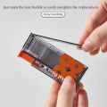 Portable Floss Dispenser Includes 10Pcs Floss Automatic Ejectable Floss Organiser Oral Care Press-on Disposable Flossing Sticks. 