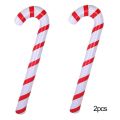 2Pcs Christmas Inflatable Walking Sticks Christmas Outdoor Candy Coloured Inflatable Walking Sticks Christmas Decoration. 