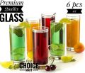 Cristal Clear Drinking Tall Plain Glass/ Olila-W012/Juice Glass (6 pieces) set. 