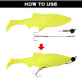 Spinpoler Pike Stinger Fishing Rig Jighead With Coil Spring Screw Connector Set For Soft Bait Shad Steel Treble Hook Bass Perch.
