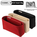 For Chanel19 Flap Handbag Felt Cloth Insert Bag Organizer Makeup Handbag Organizer Travel Inner Purse Cosmetic Bags.