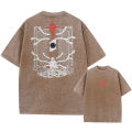 Harajuku Vintage Tshirt Streetwear Japanese Anime Graphic Print Washed Short Sleeve Oversized T-Shirt Men Casual Tees Top Unisex. 