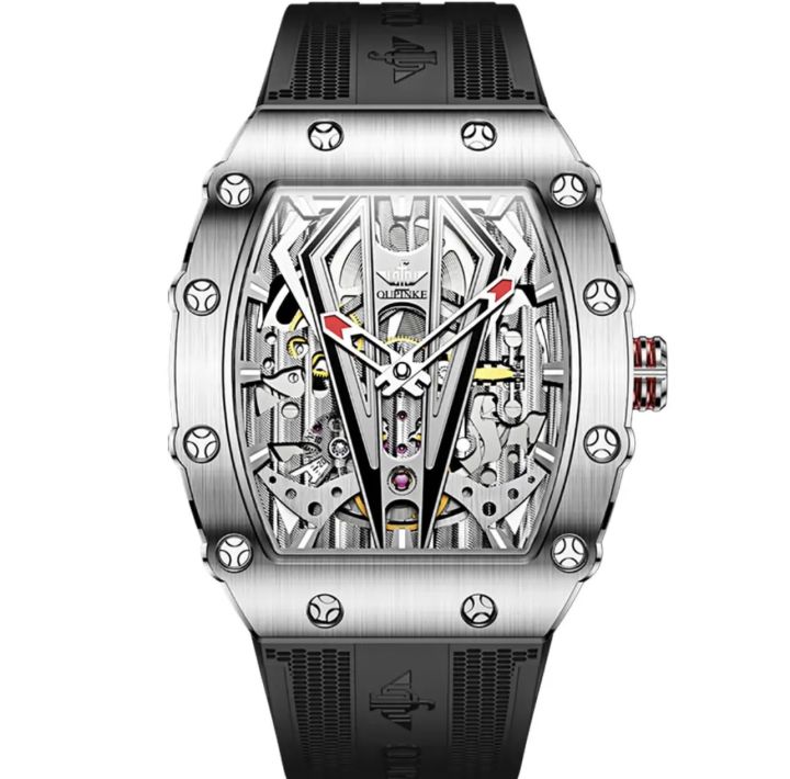 Oupinke 3179 Oupinke Skeleton Watch Men Skeleton Watch Men Automatic  Watch Men Skeleton Watch Men Tonneau Watch Classy Luxury Watch