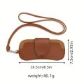 1PC Waterproof Sunglasses Bag Portable Hanging Neck Glasses Storage Case Fashion PU Leather Eyeglasses Pouch For Women Men. 