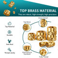 300PCS M2 M2.5 M3 M4 M5 M6 Brass Heat Set Inserts for 3D Printing, Knurled Threaded Nuts, Plastic Embedding Fasteners. 