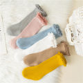 Winter Autumn Baby Girls Ruffle Socks Knee High Lace Long Sock Kids Soft Cotton Toddlers Children Princess Socks For 0-5 Years. 