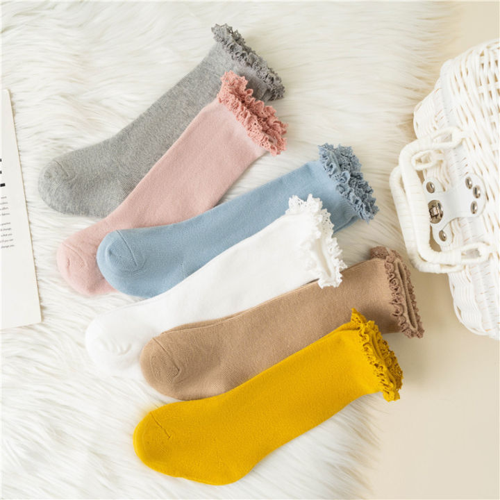 Winter%20Autumn%20Baby%20Girls%20Ruffle%20Socks%20Knee%20High%20Lace%20Long%20Sock%20Kids%20Soft%20Cotton%20Toddlers%20Children%20Princess%20Socks%20For%200-5%20Years%20-%20Image%204