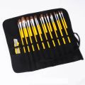 Painting Brushes Canvas Storage Bag, 22 Slots Watercolour and Gouache Brushes Calligraphy Brushes Storage Bag, Roll up Pen Bag.