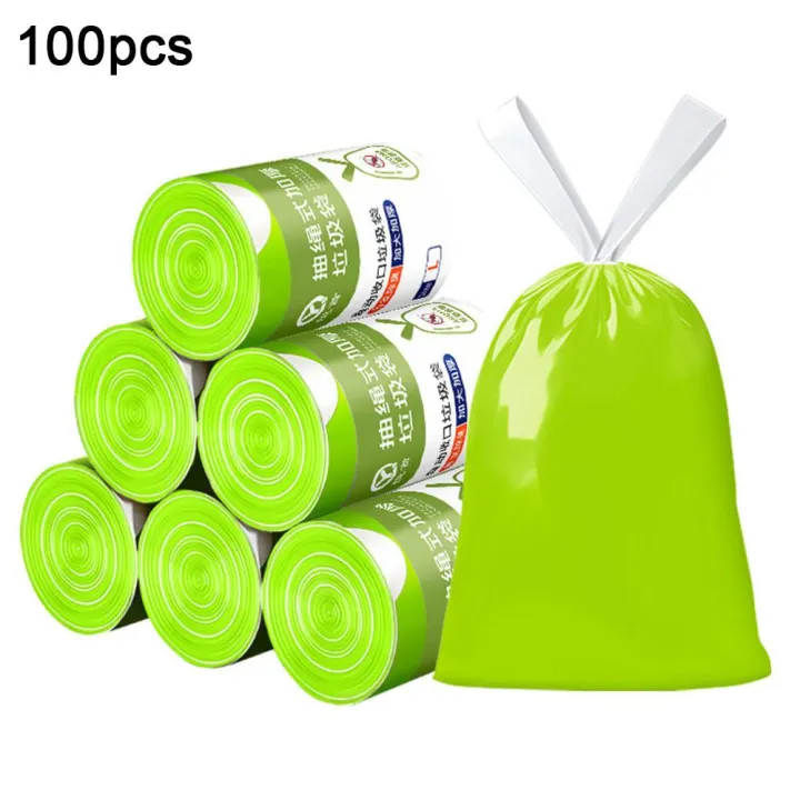 100PCS%20Drawstring%20Trash%20Bags,%20Thickened%20Large%20Kitchen%20Garbage%20Bags,%20Auto%20Pull%20&%20Tie%20Tall%20Kitchen%20Bags%20For%20Home%20-%20Image%202