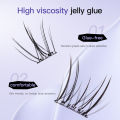 10 Row Fluffy Glue-Free False Eyelashes DIY Self-Adhesive Segmented Upper Lashes Thick Natural Easy Application Enlarge Eyes. 
