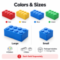 Building Blocks Storage Box Desktop Makeup Cosmetic Box Space Saving Office Storage Box for Jewelry Sundries Pen. 